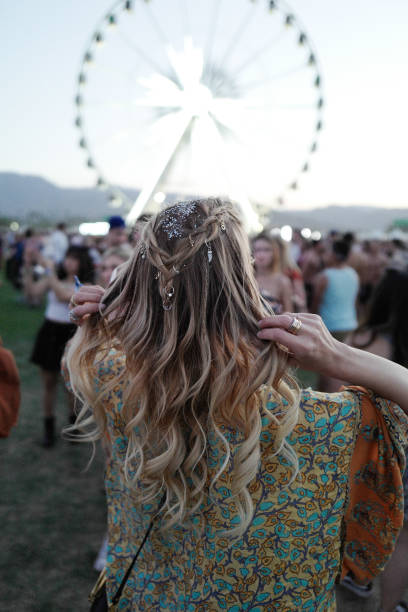 Coachella festival hair detail